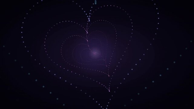 Infinite Heart Tunnel Pulsing to Cinematic Bass Beat