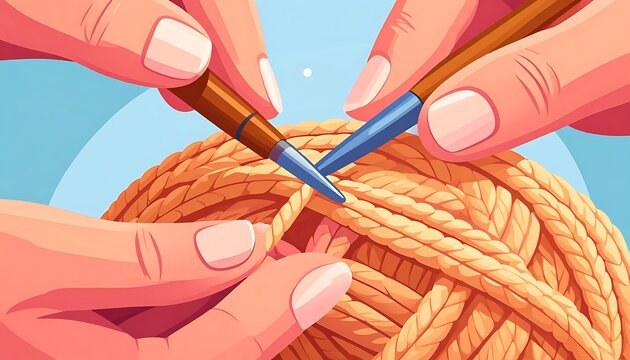 Close up of surgical scissors cutting thread.