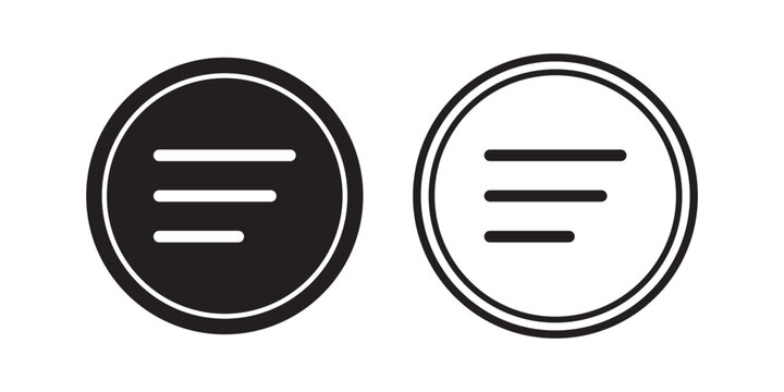 Hamburger website navigation menu. Hamburger menu icons. Vector set of menu button elements hamburger menu. Vector illustration.