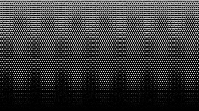 black halftone dotted gradient abstract. Motion graphics of dot background concept