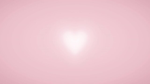 Abstract Minimalist Soft Heart Breathing with Light Pulses