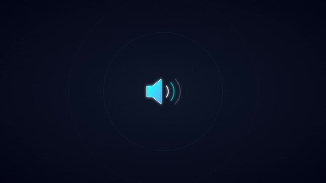 speaker volume audio icon with vibrating sound ripples