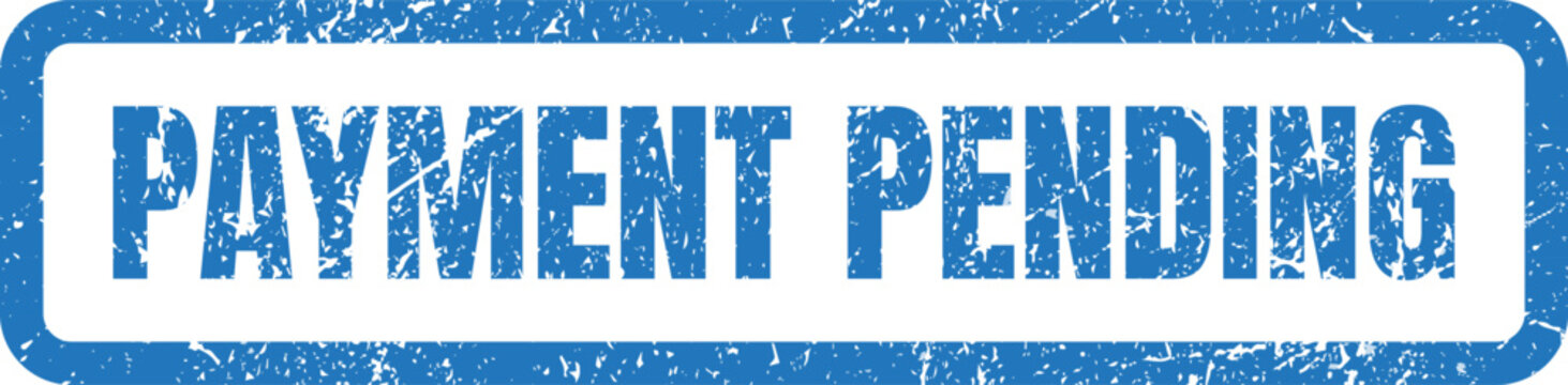 Payment pending warning banner with cracked texture