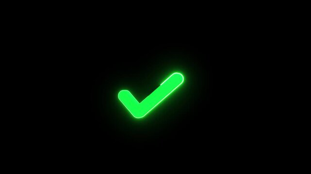 check mark on black background