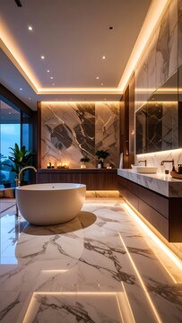 Modern luxury bathroom interior design.