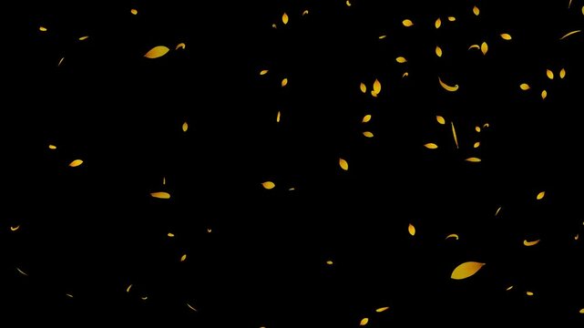 ひまわりの花びらが舞い落ちるループ背景アニメーション