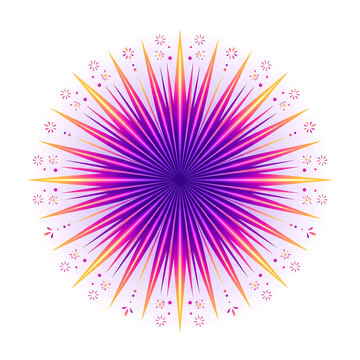 Modern Abstract Diwali Crackers Sparkle Fireworks Vector Icon