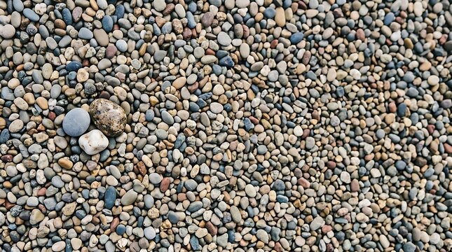 Colorful smooth pebbles and river stones in a dense texture
