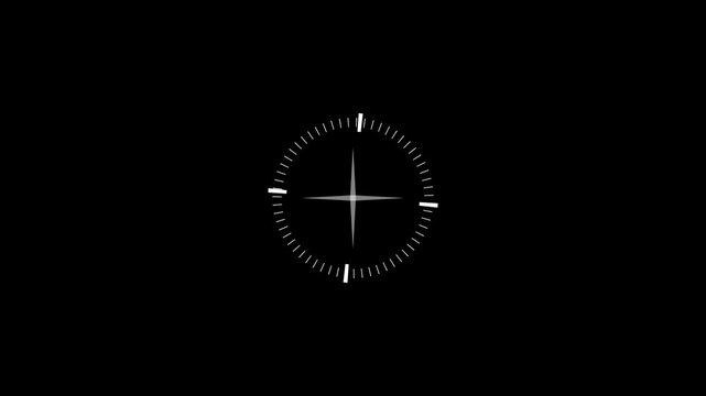 modern navigation compass interface with animated rotating outer ring.