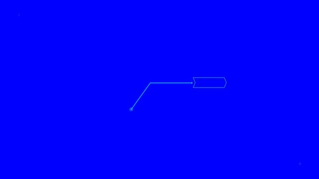 Minimalist digital callout box with thin glowing lines creates a modern sleek overlay for professional video motion graphics animation project
