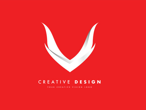 Modern Stylized V Lettermark Logo - Abstract Creative Design