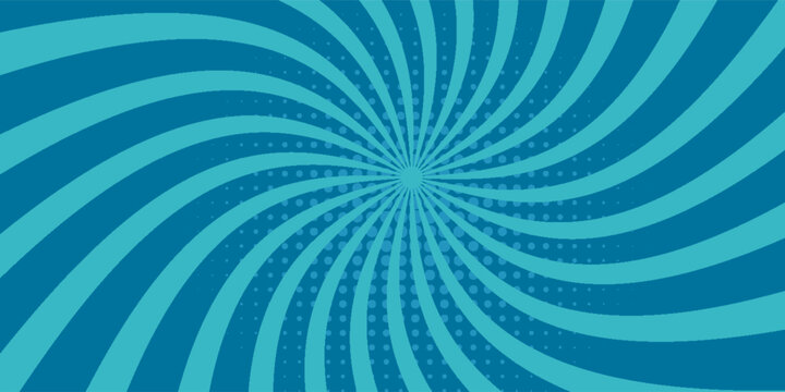 Background sunburst pattern blue design. Vintage sunrays swirl grunge backdrop line. sun beam banner design and comic burst gradient concept pattern.