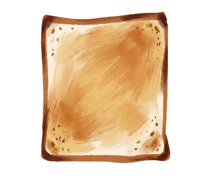 A slightly burnt slice of bread / 少し焦げた食パンのスライス