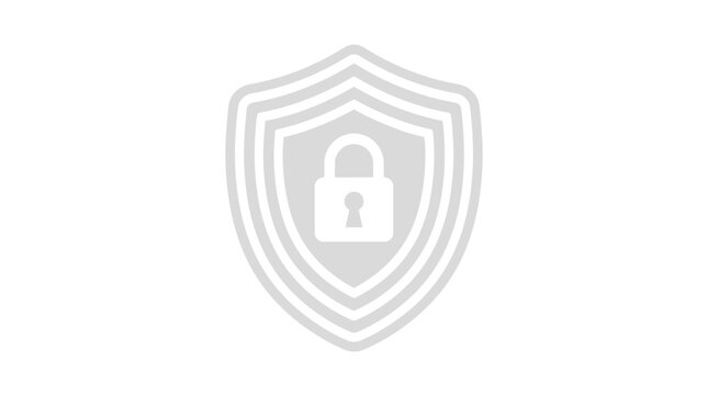 Shield icon with lock symbol.