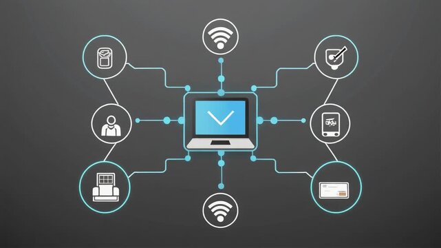 Computer network expanding with connected users and devices during digital growth
