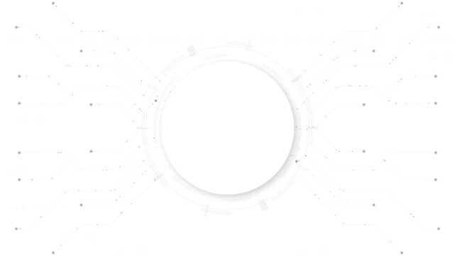 Serene white abstract background with minimal circle pattern