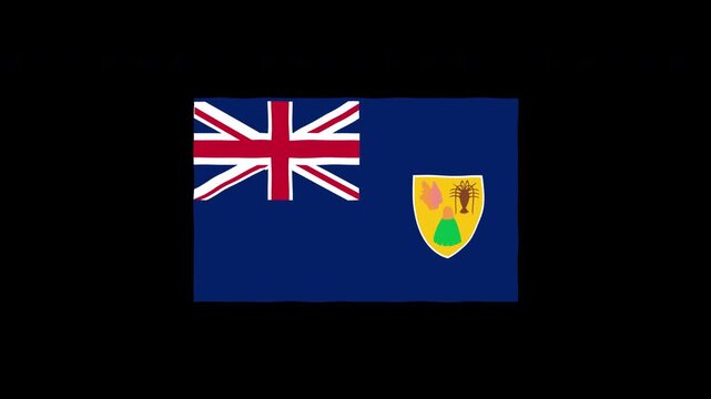 Waving UK Flag and Northern Ireland Shield Animation Loop Motion Graphics
