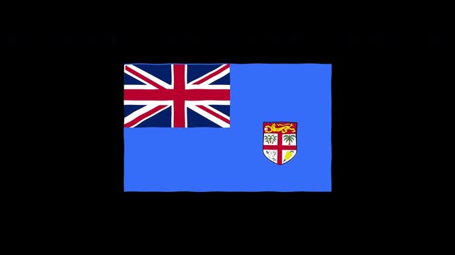 Waving United Kingdom Flag Animation Loop Motion Graphics UK England Scotland Wales