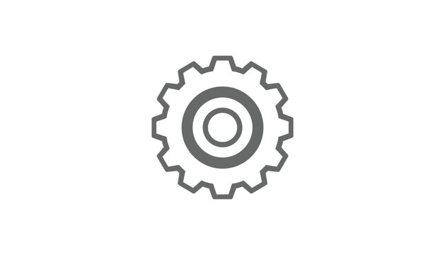 Gear icon symbol mechanical design.