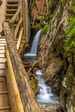 Wasserf&auml;lle und Kaskaden in der Dr. Vogelgesang Klamm bei Spital am Pyhrn, &Ouml;sterreich