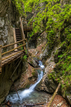 Wasserf&auml;lle und Kaskaden in der Dr. Vogelgesang Klamm bei Spital am Pyhrn, &Ouml;sterreich