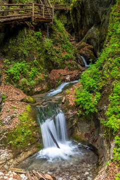 Wasserf&auml;lle und Kaskaden in der Dr. Vogelgesang Klamm bei Spital am Pyhrn, &Ouml;sterreich