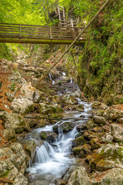 Wasserf&auml;lle und Kaskaden in der Dr. Vogelgesang Klamm bei Spital am Pyhrn, &Ouml;sterreich