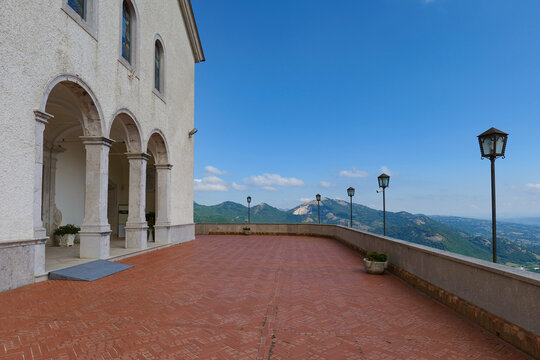 A sanctuary dedicated to Jesus in the mountains of the province of Avellino in Montella, Italy.
