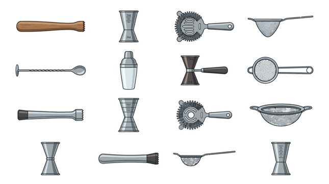 Cocktail Bar Tools Equipment.
