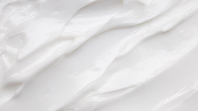 White lotion beauty skincare cream texture cosmetic product background stop motion