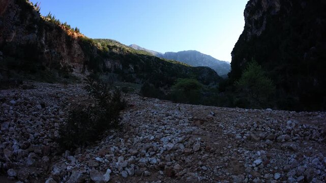 Hiking in Albania, sunny spring