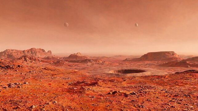 Planet Mars surface