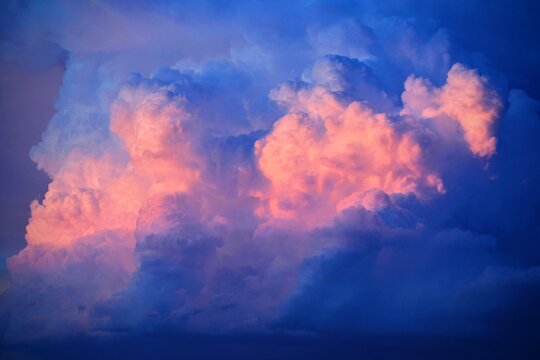 Majestic Montana Thunderheads Gleam at Sunset