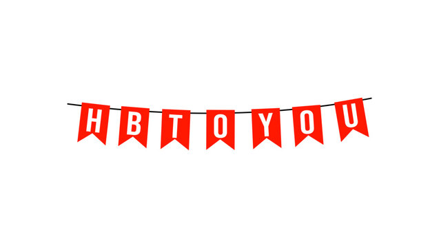 happy birthday card, color vector illustration