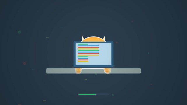 Flat Design Illustration of Software Development and Coding Concept