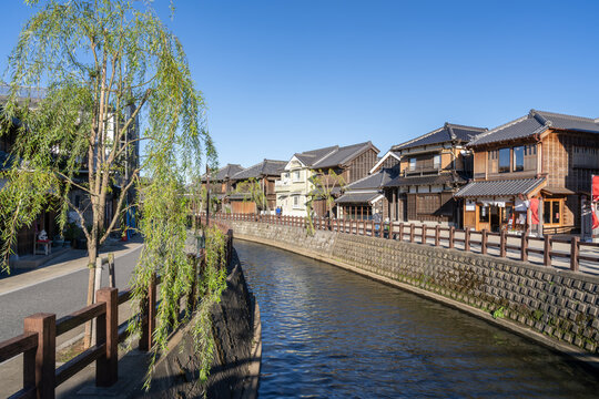 Historical canal district also known as Little Edo, Sawara town, Chiba Prefecture, Japan