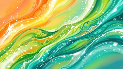 Happy indian independence day 15 august vibrant abstract fluid art celebrating india's freedom