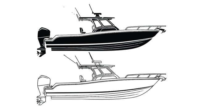 An illustration depicts two boats with motors and fishing gear side by side