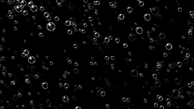 Animated cartoon bubbles rising to the top