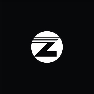 Modern Letter Z Logo Geometric Minimal Abstract Lettermark Monogram Vector