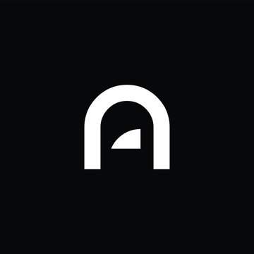 Modern Letter A Logo Geometric Minimal Abstract Lettermark Monogram Vector