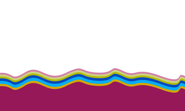A curved background featuring layered waves that resemble flowing water, created using different colors.