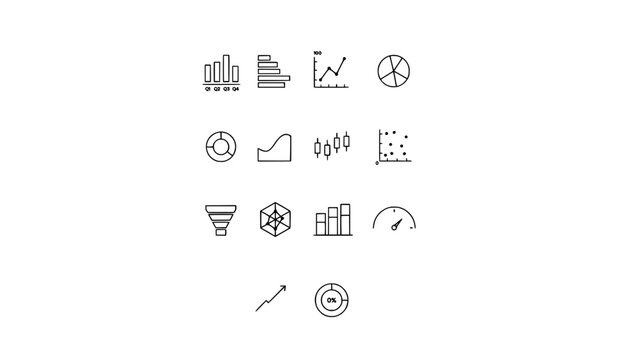 Charts and Graphs Including Bar Charts, Pie Charts, Line Graphs, Scatter Plots, and More Featuring Data, Visualization