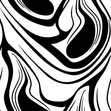 vecor illustration, black and white brush style strip seamless pattern deisgn, abstract texture textile 
