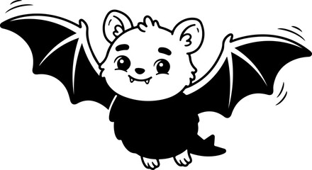 Cute_bat_flying_white_background_202607111959_traced © Print