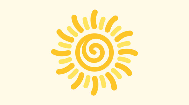 Simple illustration of a yellow sun.