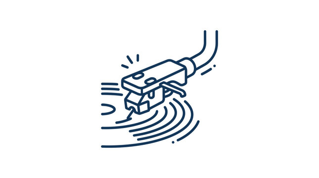 Turntable Tonearm Vinyl Record Vector Illustration