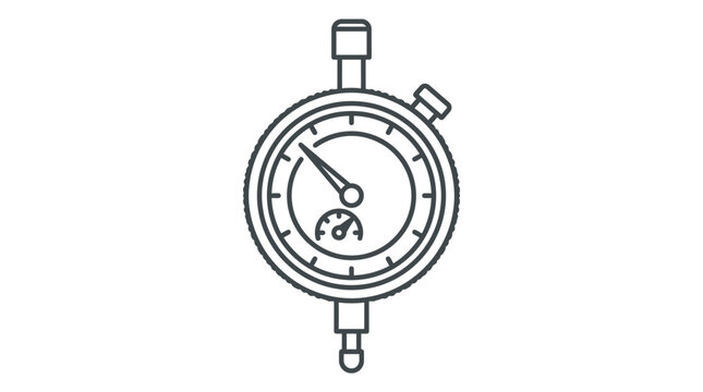 Minimal Dial Indicator Outline Vector