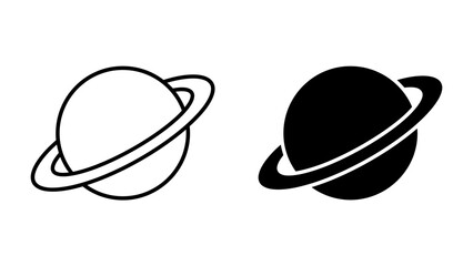 Celestial Ringed Planet Icons © jannatul