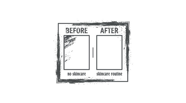 Before and After Skincare Routine Comparison Template
